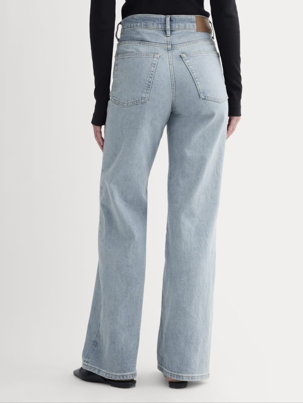 NEW Everlane Way-High Sailor Jeans Light Wash 29 Long Wide Leg High Waist Blue